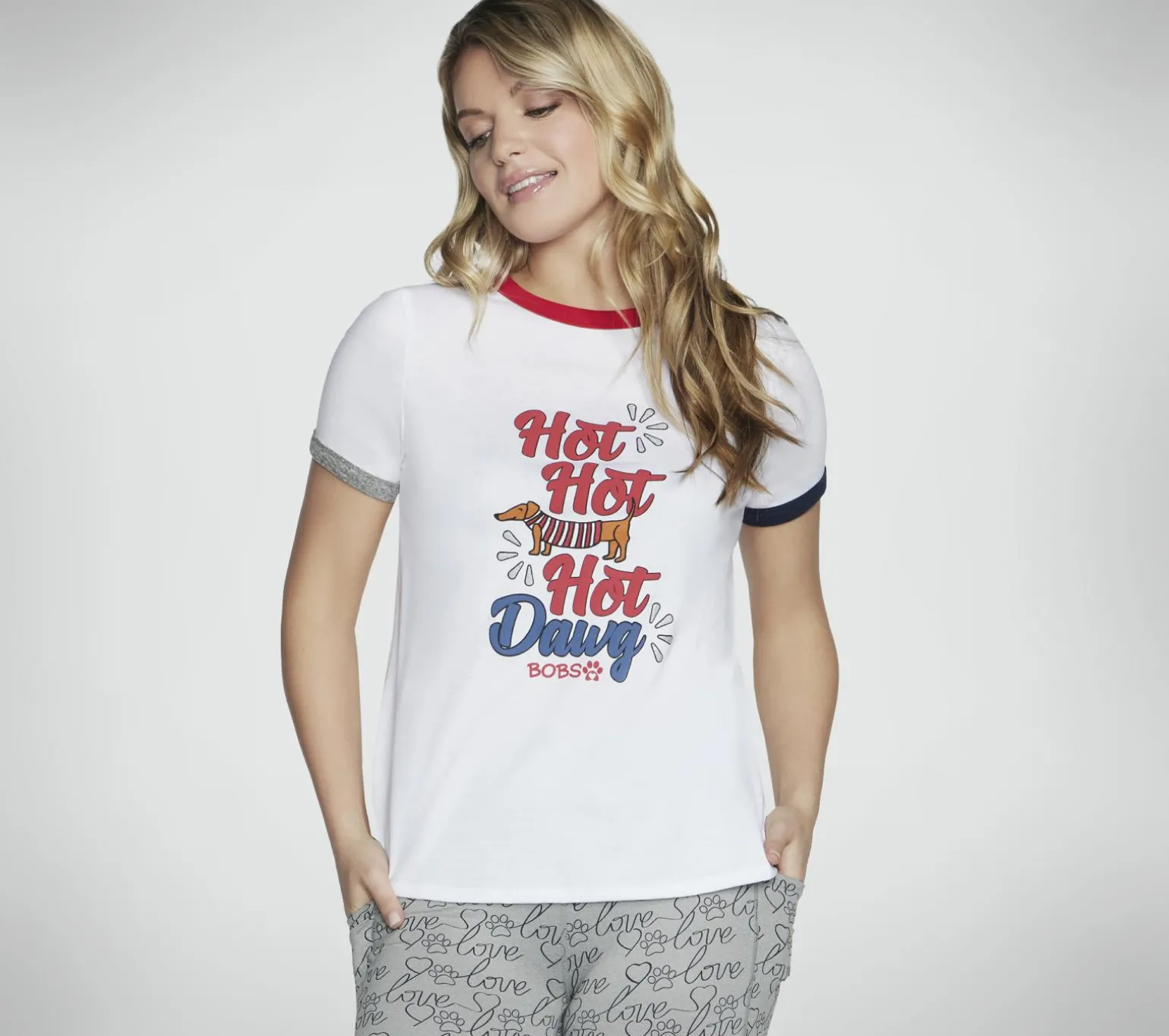 BOBS Hot Dawg Ringer Tee