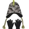 Dino Camo Jacquard Hat And Glove Set