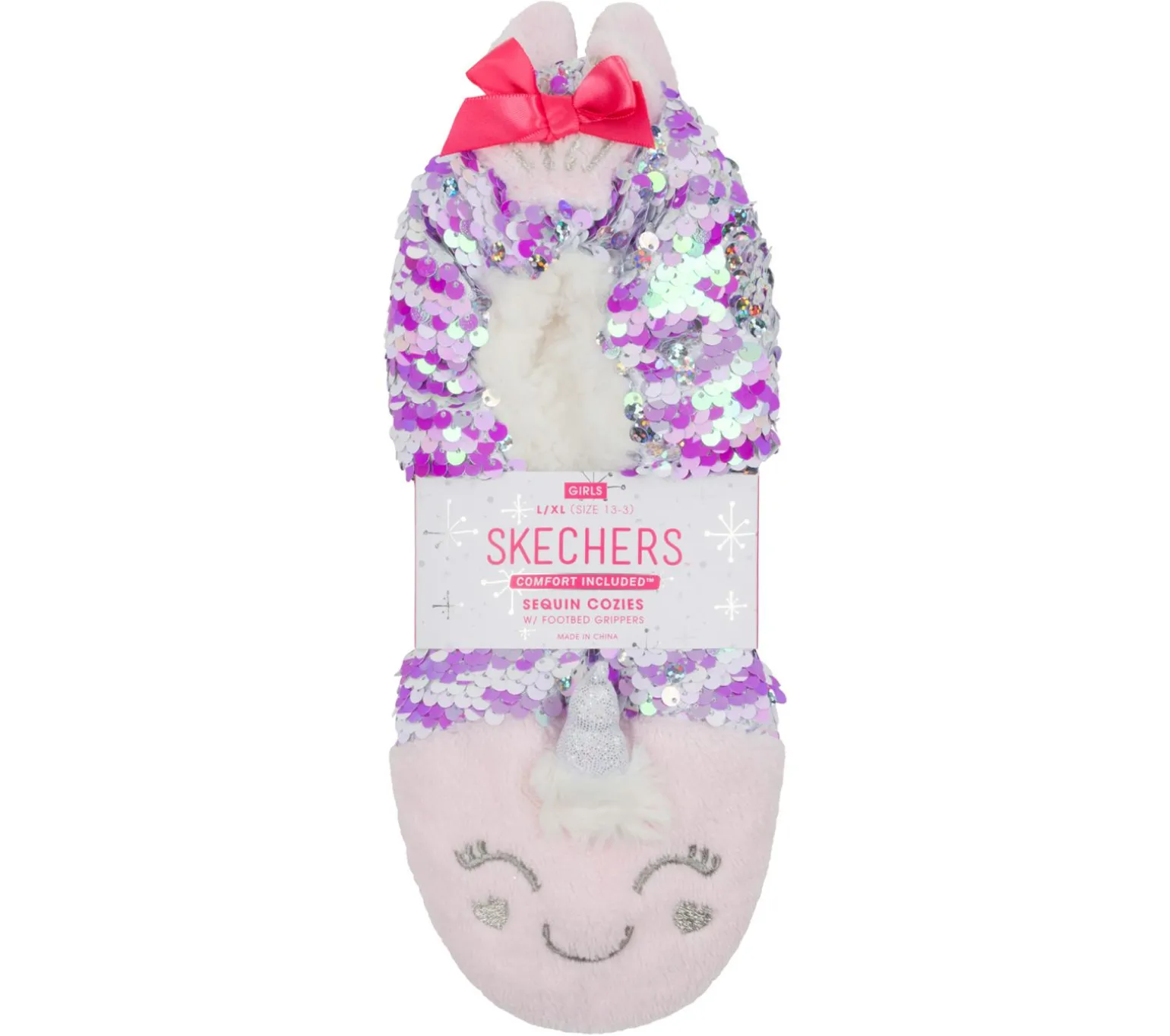 Flip Sequin Narwhal Slipper Socks - 1 Pack