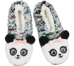 Flip Sequin Panda Slipper Socks - 1 Pack