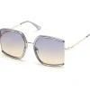 Modified Butterfly Semi-Rimless Sunglasses