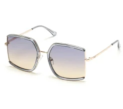 Modified Butterfly Semi-Rimless Sunglasses