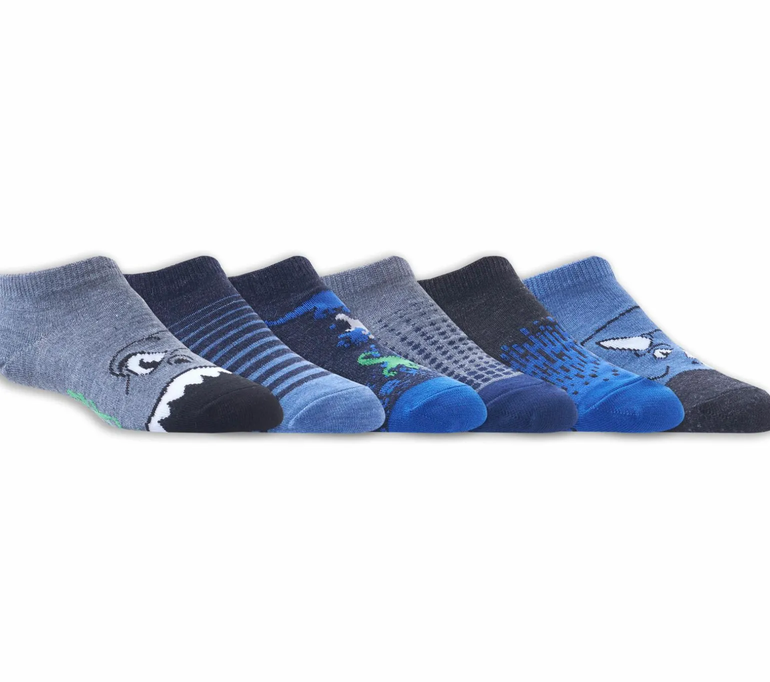 6 Pack Low Cut Dinosaur Socks