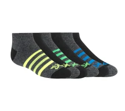 6 Pack Low Cut Marled Stripe Socks