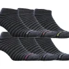 6 Pack Low Cut Stripe Socks