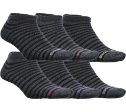 6 Pack Low Cut Stripe Socks