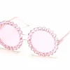 Round Rhinestone Sunglasses