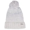 Slub Knit Ivory Pom-Pom Beanie