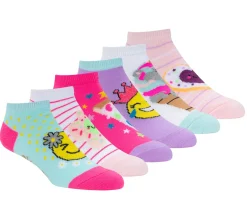 Smiley Floral Socks - 6 Pack